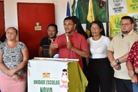 Presidente da Câmara de Santa Rosa do Piauí prestigia a entrega de reforma da Escola Municipal Novo Horizonte